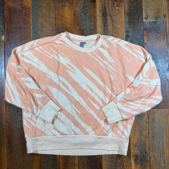 Sweaty Betty Nectarine Orange Tie Dye Essentials Organic Cotton Sweatshirt - Picture 3 of 7